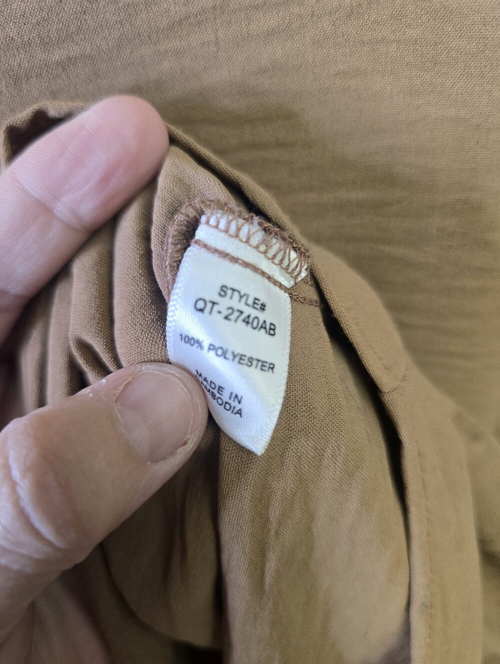 Zenana Mocha Oversized V-Neck Pocket Top XL - Picture 4 of 4